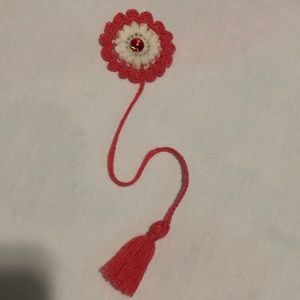 Beautiful Flower Bookmark handmade crochet